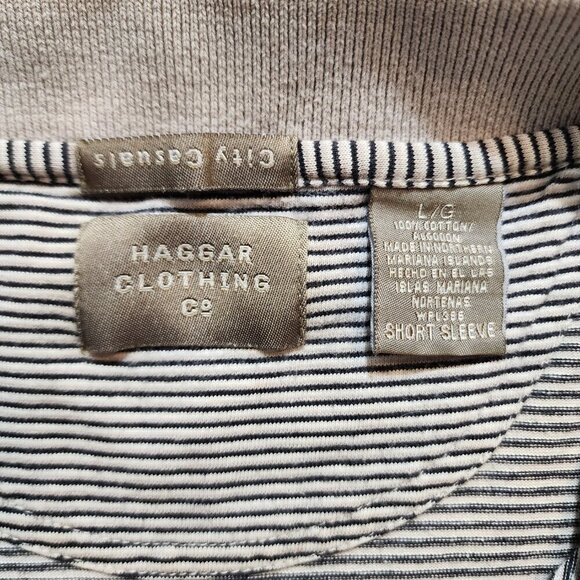 Vintage Haggar Clothing City Casual Short Sleeve Golf Polo Shirt Large 90s - Picture 8 of 12